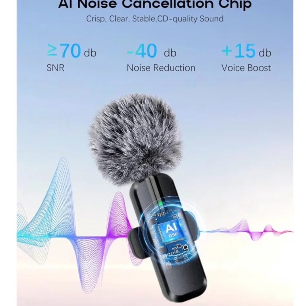 Premium Black Wireless Microphone Set